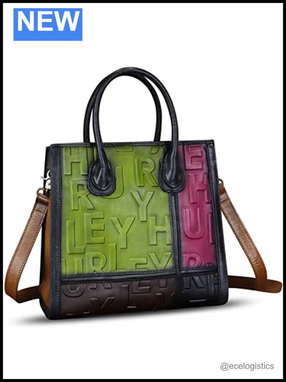 Genuine Leather Satchel Top Handle Handbag Crossbody Work Tote